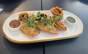 Empanada trio at HAAM - Caribbean Plant Cuisine in Brooklyn