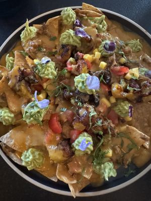 Nachos (huge hit)  at HAAM - Caribbean Plant Cuisine in Brooklyn
