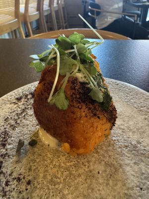 Island onigiri  at HAAM - Caribbean Plant Cuisine in Brooklyn