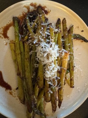 Miso glazed Asparagus   at HAAM - Caribbean Plant Cuisine in Brooklyn