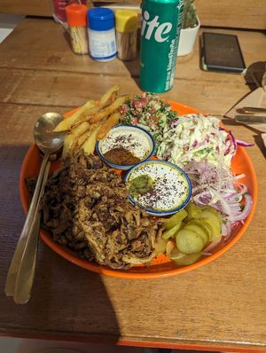 Shwarma plate at Lebanese Bites - Had Rin in Koh Phangan