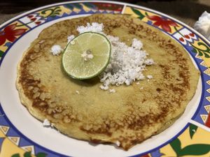 Banana pancake (white is coconut)  at Conflict Zone Bar & Resto in 