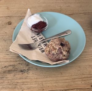 scone with jam at Bataat in Amsterdam
