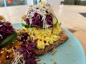 Egg sandwich at Bataat in Amsterdam