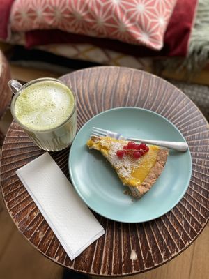 The lemon/coconut crust pie is the perfect amount of sweet  at Bataat in Amsterdam