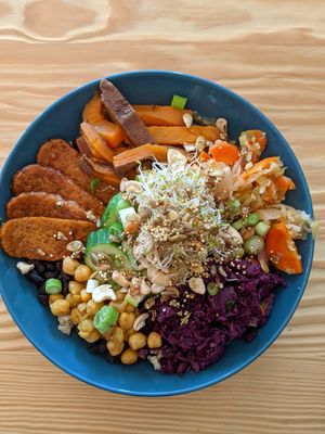 Vegan bibimbap at Bataat in Amsterdam