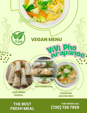 Vegan Menu at ViViPho Arapahoe  at ViVi Pho Arapahoe in Englewood