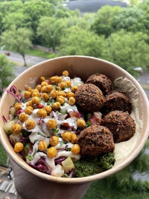 Falafel Salad. Filling and delicious  at FLFL - Centraal in Utrecht