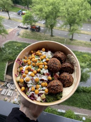 Falafel Salad. Filling and delicious  at FLFL - Centraal in Utrecht