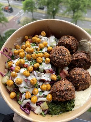 Falafel Salad. Filling and delicious  at FLFL - Centraal in Utrecht