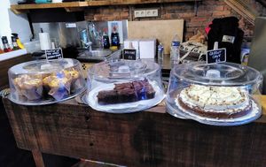 Vegan cakes at Izy Coffee in Brussels