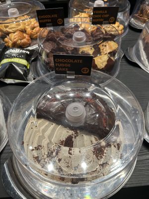 vegan cake and muffins  at Izy Coffee in Brussels