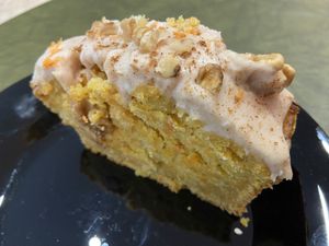 Vegan carrot cake   at Green Roses Cafe in Mouans-sartoux