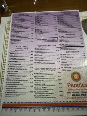   at Peoples Indian Restaurant in Pittsburgh