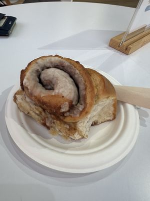 Cinnamon roll - they stock baked goods from Bad Attitude bakery    at Nuttea in Toronto