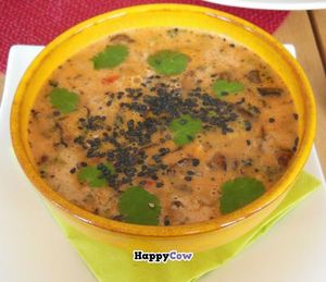 Herbal soup at RohKostlich BistRoh in Speyer