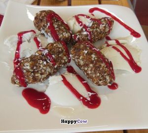 Almond Pineapple dessert at RohKostlich BistRoh in Speyer