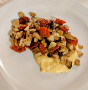 Polenta e verdure at Al Dossello in Provaglio Diseo