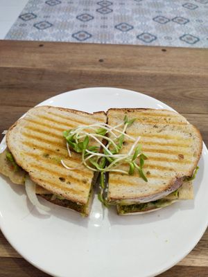 Avocado tofu panini at Refuel Health Cafe in Phuket