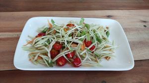 Green Mango salad at Refuel Health Cafe in Phuket