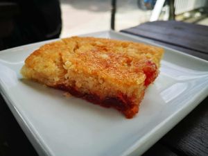Almond and Cherry Cake at Blackmore Tea Rooms in Ingatestone