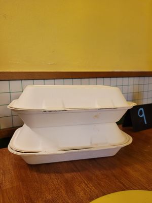 Takeout Boxes for Leftovers at Hummingbird in Newtown