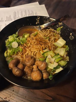 Vegan ramen at The Dragon Room in Columbia