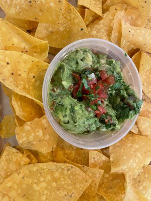 Guac and chips at Taco Labs Boca in Boca Raton