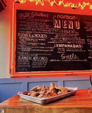 Menu  at Nanban in Pittsburgh