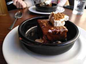 Sticky toffee pudding with ice cream (March 2024) at White Horse  in Aberystwyth