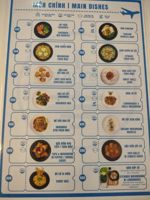 Lot of options. Mostly vegan. Labeled 👍🏽 at Grounded Chay - Plant Based Cuisine in Nha Trang