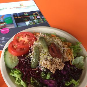 ‘Tuna’ salad at De Vegetarische Snackbar in The Hague