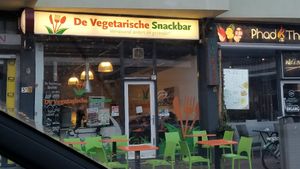 Outside at De Vegetarische Snackbar in The Hague