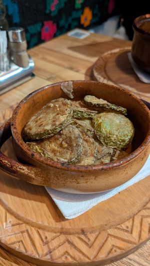 Fried Zucchini at Mamaliguta  in Brasov
