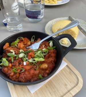 Mamaliga and beans   at Mamaliguta  in Brasov