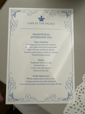 Vegan options available on request!  at Café At The Palace in Edinburgh