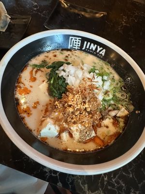Spicy creamy vegan ramenn  at JINYA Ramen Bar - Preston Hollow in Dallas