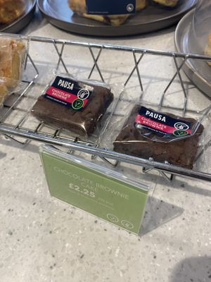 Chocolate brownie cake was vegan  at Pausa in Maidstone