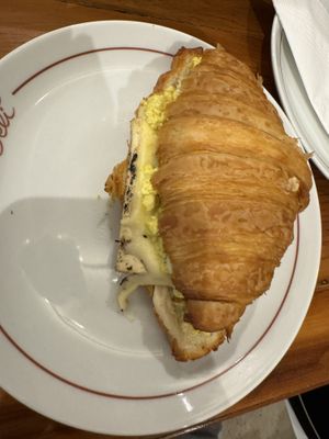 Tofu and cheese croissant sandwich  at Teva Deli in Rio De Janeiro