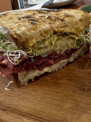 Pastrami, Reuben close-up  at Teva Deli in Rio De Janeiro