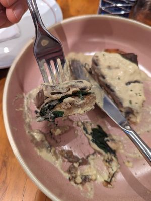 Vegan egg benedict at Teva Deli in Rio De Janeiro