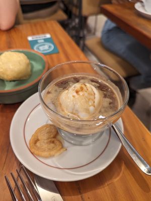 coffee with ice cream at Teva Deli in Rio De Janeiro
