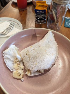 Tapioca crepe with tofu & vegan cheese at Teva Deli in Rio De Janeiro