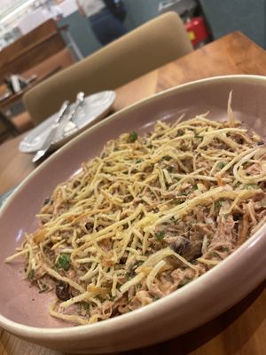 Smoked salpicão from jackfruit  at Teva Deli in Rio De Janeiro