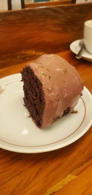 Chocolate cake with orange at Teva Deli in Rio De Janeiro