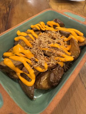 Cheesy potatoes   at Teva Deli in Rio De Janeiro