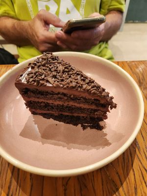 chocolate cake at Teva Deli in Rio De Janeiro