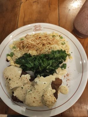 Seitan and Rice. at Teva Deli in Rio De Janeiro