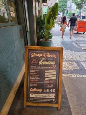 Board outside at Teva Deli in Rio De Janeiro