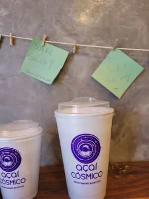 Conexão com esporte #Veganuary at Açaí Cósmico in Sao Paulo